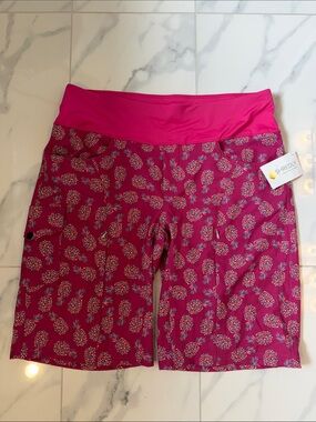 SHREDLY MTB 11” Curvy Mountain Bike Cycling Athletic Shorts In Pink Pineapple 18